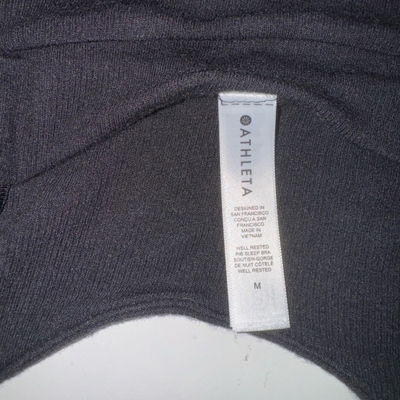 Athleta Well Rested Rib Sleep Bra Black M - Picture 6 of 8